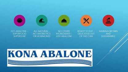 Canned Kona Abalone Lightly Smoked Flavor