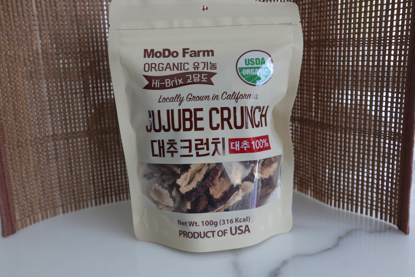 Organic Jujube Chips from California - Dried - Perfect for Snacking with Tea! (100 g per bag)