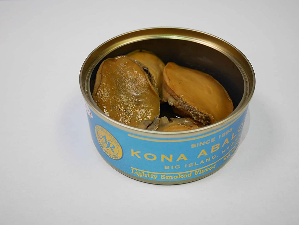 Canned Kona Abalone Lightly Smoked Flavor