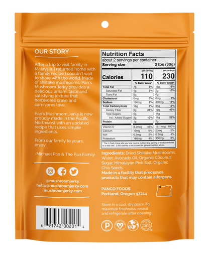 Pan's Original Mushroom Jerkey