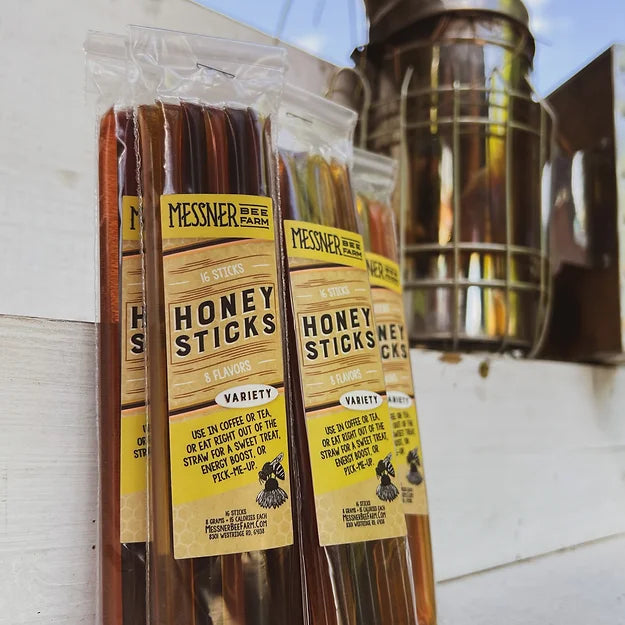 Honey Sticks Single Variety Pack! 2 of each - Wildflower, Grandma's Caramel, Brownie Batter, Blackberry, Watermelon Candy, Cinnamon, Lemon Tart!