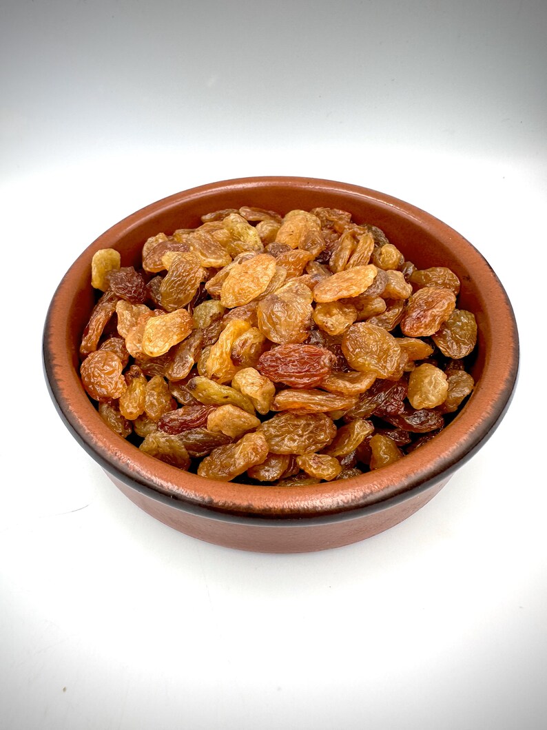100% Greek Organic Golden Dried Sultana Raisins (3 oz)