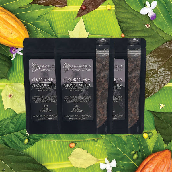 Kī Kokoleka – Hawaiian Roasted Cacao Tea with Cacao Husks & Nibs (1.5oz, ~22 Servings)