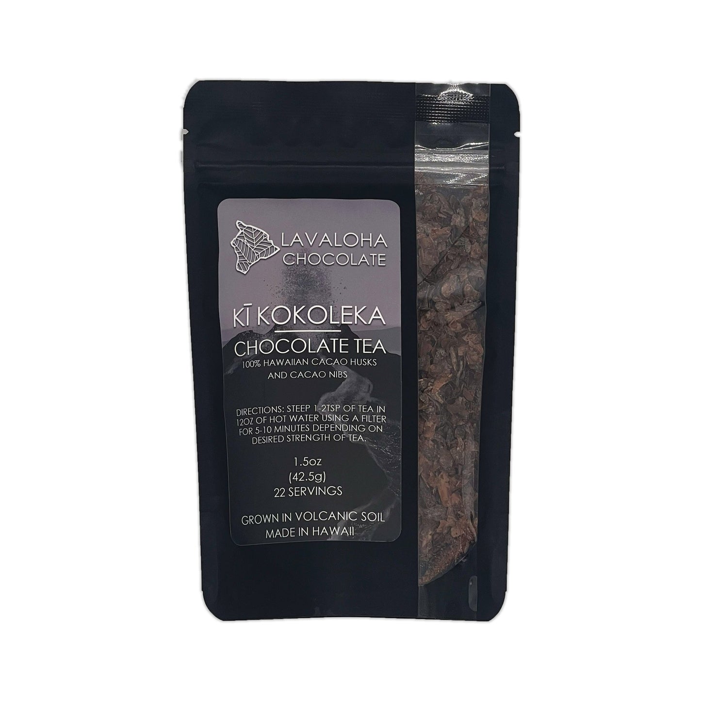 Kī Kokoleka – Hawaiian Roasted Cacao Tea with Cacao Husks & Nibs (1.5oz, ~22 Servings)